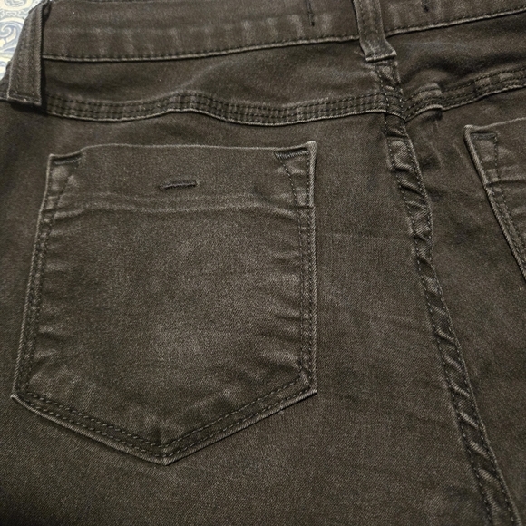 Eunina Juniors' Size 3 w26 Black Denim Skinny Leg Jeans Lo Rise Made in USA - Picture 9 of 16